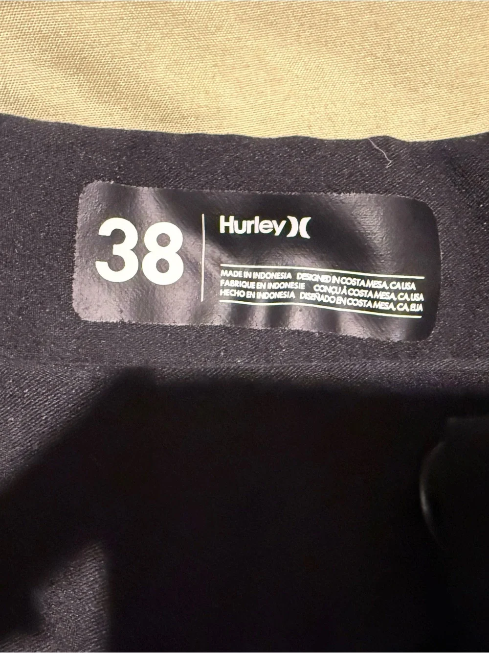 Hurley Black Flat-Front Men's Shorts